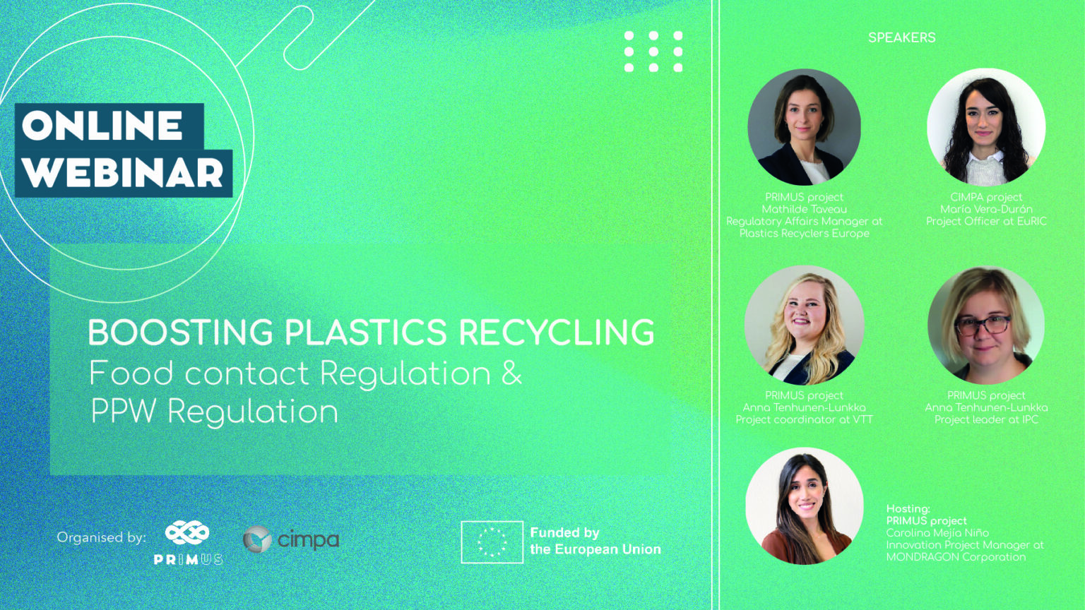 Plastic Regulations inar PRIMUS Project